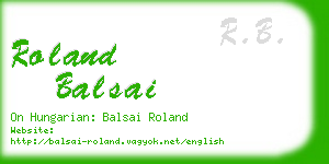 roland balsai business card